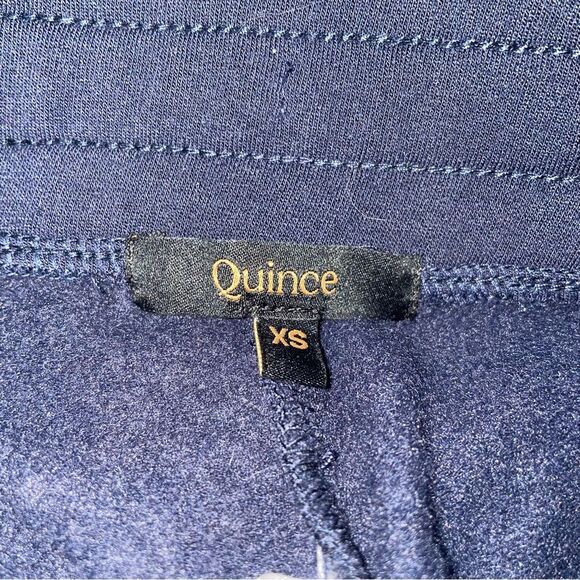 Quince Size XS Modal Sweatpants Wide Leg Crop Navy Pull On - Picture 7 of 8
